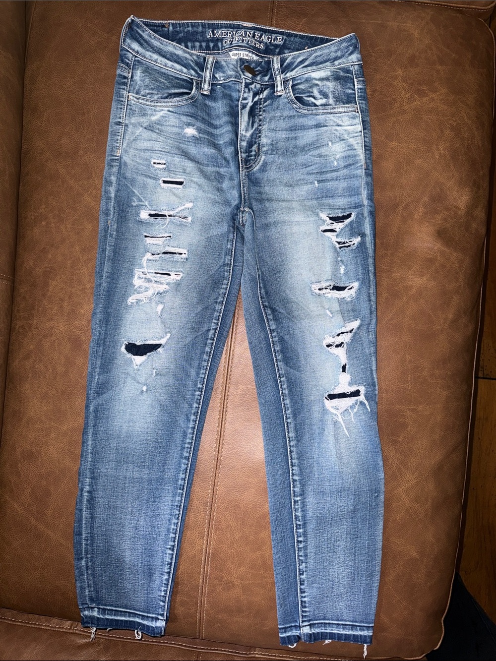 4 Long American Eagle super stretch hi rise jegging crop